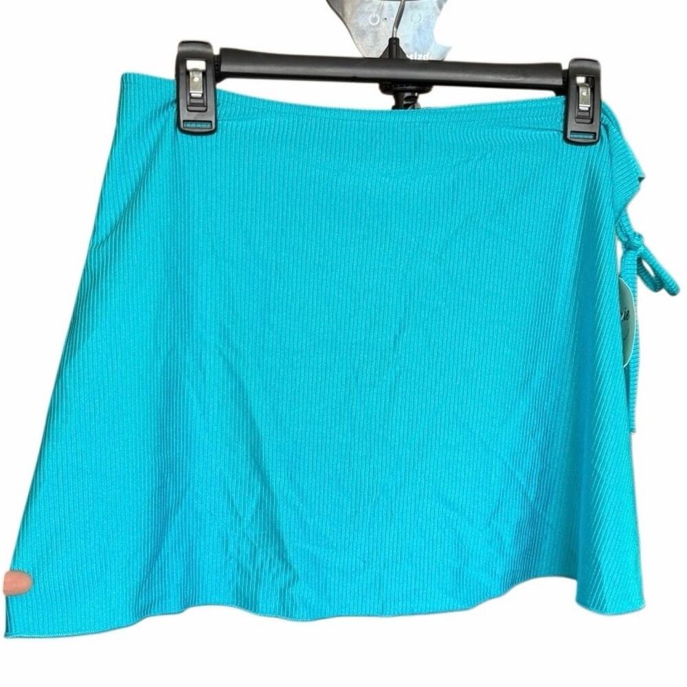Aerie Sarong Wrap Coverup Ribbed Skirt Size XL NWT Bright Turquoise Beach